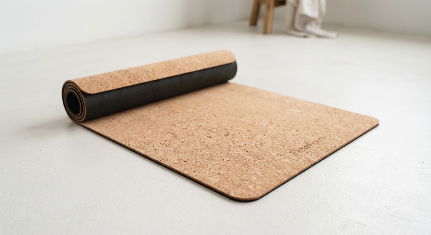 Cork Yoga Mat 5mm — Natural Cork · Non-Slip 5mm